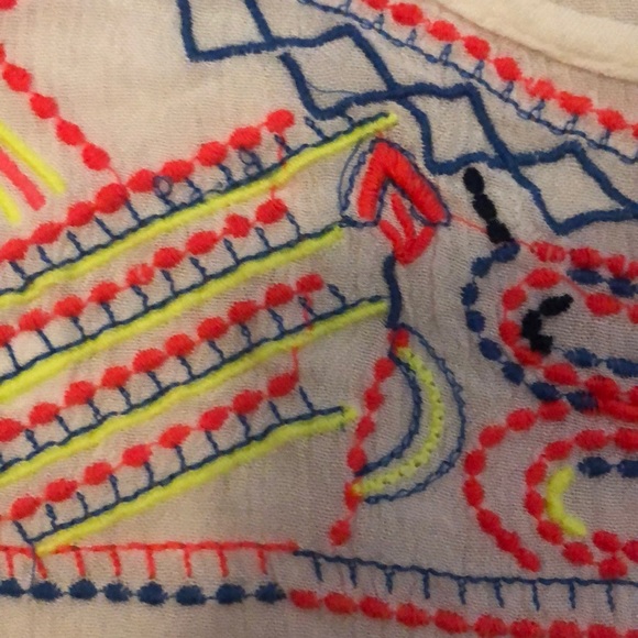 Embroidered, Ruffle Tank! - Picture 2 of 3